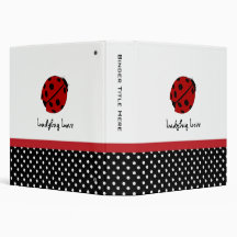 1.5" Personalized Ladybug Love Binder