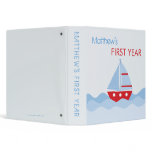 1.5" Sail Boat Scrapbook 3 Ring Binder