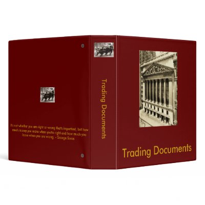 1.5" Trading Documents 3 Ring Binder by forexpreneur
