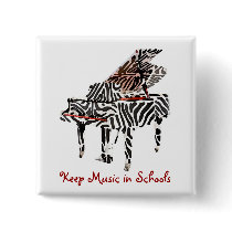 $1.95 Zebra Grand Piano ~ Button