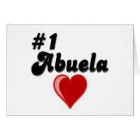 #1 Abuela Granparent's Day Gifts Greeting Card