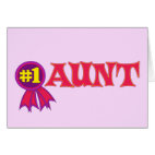 #1 Aunt Greeting Card