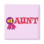 #1 Aunt Square Magnet