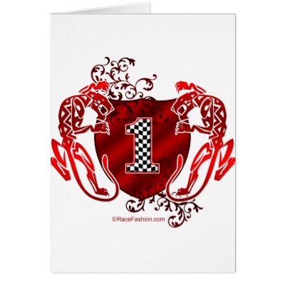 Auto Racing Christmas Card on Auto Racing Number Tigers Cards From Zazzle Com