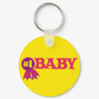#1 Baby Round Keychain