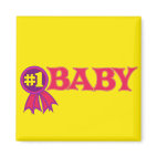 #1 Baby Square Magnet