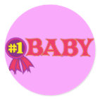 #1 Baby Round Sticker