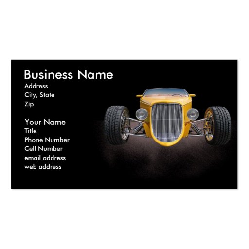 1 Bad Roadster Business Cards (front side)