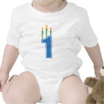 1 Birthday Candles (Blue / Green) Baby Creeper