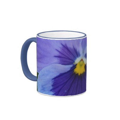 1 Blue Beauty Pansy Coffee Mugs by CaroleArt