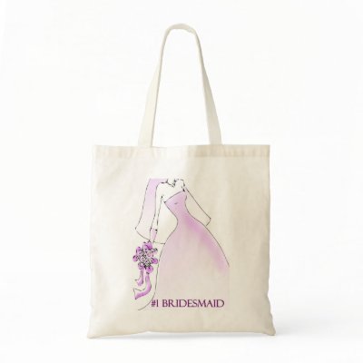 #1 Bridesmaid Tote Canvas Bag