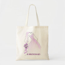 #1 Bridesmaid Tote Canvas Bag