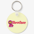 #1 Brother Round Keychain
