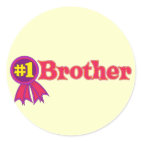 #1 Brother Round Sticker