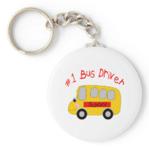 #1 Bus Driver Keychain
