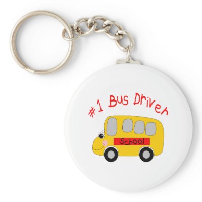 #1 Bus Driver Keychain