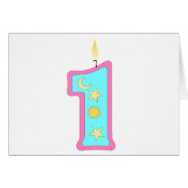 1 (Candle) Greeting Cards