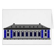 1 Cathedral Square - grey Greeting Cards