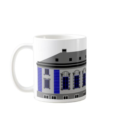 1 Cathedral Square - grey Mugs by lonvig