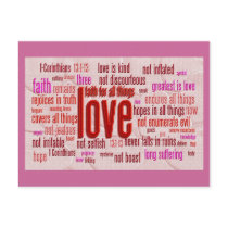 1 Corinthians 13:1-13 Heart Cloth postcards by word_clouds 1 Corinthians 13:1-13 Heart Cloth postcards