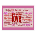 1 Corinthians 13:1-13 Heart Cloth Postcards