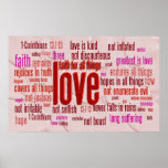 1 Corinthians 13:1-13 Heart Cloth Print