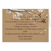 1 Corinthians 13: 4-8 Greeting Card
