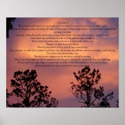 1 Corinthians 13 Poster by bbug123