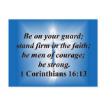 1 Corinthians 16:13 Post Cards