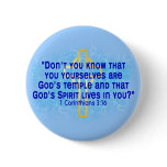 1 Corinthians 3 16 Pinback Buttons