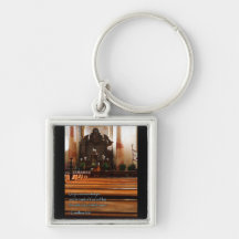1 Corinthians 3:16 Church Pews Keychains