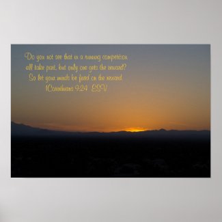 1 Corinthians 9:24 poster print