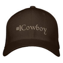 #1 Cowboy Embroidered Baseball Cap