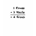 1 CROSS + 3 Nails = 4 Given t-shirts