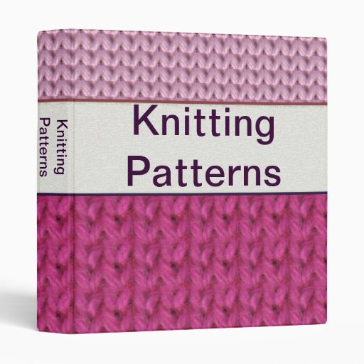 1" Customizable Knitting Pattern Binder Zazzle