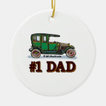 #1 Dad Antique Car Christmas Ornament