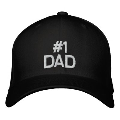 #1 DAD Baseball Cap for Father's Day by Stitchbaby