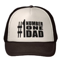 #1 Dad Birthdays & Christmas : Number One Dad Hats