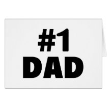 #1 Dad (Blk) Greeting Card
