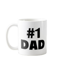 #1 Dad (Blk) Coffee Mugs