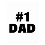 #1 Dad (Blk) Post Cards