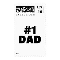#1 Dad (Blk) postage