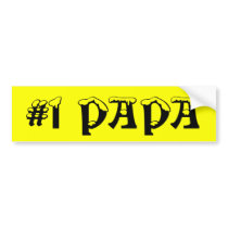 #1 DAD Bumperstickers (DUTCH & FRENCH) Bumper Sticker