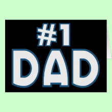 #1 Dad Card - For the worlds best Dads, makes a great fathers day gift or for your Dads birthday.