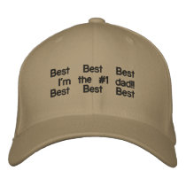 #1 dad!! embroidered hats by CPcharms #1 dad!! embroidered hats