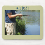 # 1 Dad!, Fishing man mousepads