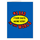 #1 Dad in the World Customize Father's Day cards