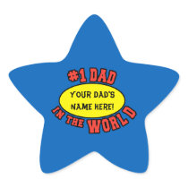 #1 Dad in the World Customize Father's Day Stickers
