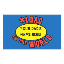 #1 Dad in the World Customize Father's Day Rectangle Stickers