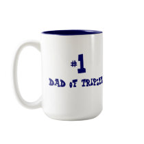 #1 dad of triplets mugs